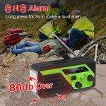 Hand Crank Emergency Radio, 6000mAh AM/FM/NOAA Weather Radio, Hand Crank Radio with 4 Built-in Cable, Emergency Weather Radio with Quickly Phone Charger, SOS Alarm for Emergency Winter Storm