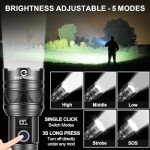 Rechargeable Flashlights 1000000 High Lumens, Long Range 5000ft, Super Bright LED Flashlight USB C, High Powerd Multi-functional Heavy Duty Strong Flash Light High Beam, For Emergency Security Camping