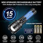 Rechargeable Flashlights 1000000 High Lumens, Long Range 5000ft, Super Bright LED Flashlight USB C, High Powerd Multi-functional Heavy Duty Strong Flash Light High Beam, For Emergency Security Camping