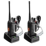 MaxTalker Walkie Talkies Long Range for Adult: MT-8S Rechargeable Walkie Talkies with Earpiece, 2 Way Radio with Flashlight, VOX 1500mAh Li-ion Battery, USB-C Charging, 2 Pack