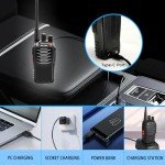 MaxTalker Walkie Talkies Long Range for Adult: MT-8S Rechargeable Walkie Talkies with Earpiece, 2 Way Radio with Flashlight, VOX 1500mAh Li-ion Battery, USB-C Charging, 2 Pack