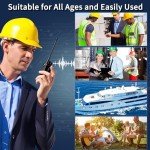 MaxTalker Walkie Talkies Long Range for Adult: MT-8S Rechargeable Walkie Talkies with Earpiece, 2 Way Radio with Flashlight, VOX 1500mAh Li-ion Battery, USB-C Charging, 2 Pack