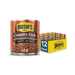 Bush's Best Baked Beans, Country Style with Bacon and Brown Sugar, 8.3 OZ (Pack of 12)