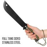 Hitdudu Camping Hatchet -Fixed Blade Knife -Folding Saw -Machete Combo Set with Sheath, Full Tang Axe & Hunting Knives with Paracord Handle for Outdoors Camping Survival, Ideal Gift