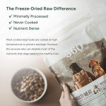 360 Pet Nutrition Freeze-Dried Raw Dog Food, High Protein, Complete Balanced Meal with Beef, Chicken,Organs, Whitefish, Omega-3, Fruit&Veg, Superfoods, No Fillers, 16oz Food/Bites/Kibble (Multi Meat)
