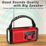 Emergency Hand Crank Radio,10000mAh/37000mWh Solar Radio NOAA/AM/FM Weather Radio, Emergency Cell Phone Charger Dynamo Radio with Multi-Function LED Flashlight for Indoor Outdoor Emergencies