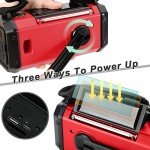Emergency Hand Crank Radio,10000mAh/37000mWh Solar Radio NOAA/AM/FM Weather Radio, Emergency Cell Phone Charger Dynamo Radio with Multi-Function LED Flashlight for Indoor Outdoor Emergencies