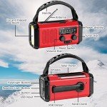 Emergency Hand Crank Radio,10000mAh/37000mWh Solar Radio NOAA/AM/FM Weather Radio, Emergency Cell Phone Charger Dynamo Radio with Multi-Function LED Flashlight for Indoor Outdoor Emergencies