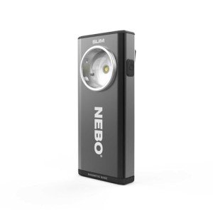 NEBO Slim Work Light, USB Rechargeable Bright Pocket Light with Clip, Hook and Magnetic Base for Hands-Free Lighting Portable COB LED Dimmable Work Light Flashlight 500 Lumens -Black