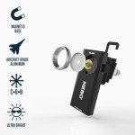 NEBO Slim Work Light, USB Rechargeable Bright Pocket Light with Clip, Hook and Magnetic Base for Hands-Free Lighting Portable COB LED Dimmable Work Light Flashlight 500 Lumens -Black