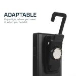 NEBO Slim Work Light, USB Rechargeable Bright Pocket Light with Clip, Hook and Magnetic Base for Hands-Free Lighting Portable COB LED Dimmable Work Light Flashlight 500 Lumens -Black