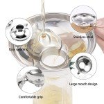 Canning Funnel for Kitchen Use, Wide Mouth Funnel for Mason Jars, Large Canning Funnels for Filling Bottles, Stainless Steel Food Funnel