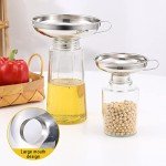 Canning Funnel for Kitchen Use, Wide Mouth Funnel for Mason Jars, Large Canning Funnels for Filling Bottles, Stainless Steel Food Funnel