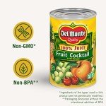 Del Monte Canned Fruit Cocktail in 100% Fresh Juice, 15 Ounce (Pack of 12)