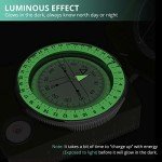 VinTeam Compass, Hiking Compass Military Compass Multifunctional Waterproof Metal Sighting Compass with Carrying Bag and Bubble Levels for Hiking Camping Climbing Biking-Bronze