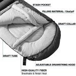 Atarashi Camping Sleeping Bag- 4 Seasons for Adults, Light, Warm, Extra-Large with Compression Sack- Great for Hiking, Backpacking & Outdoor Adventures