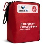 First Aid Kit FSA/HSA Eligible 180 Piece - Professional All-Purpose First Aid and Emergency Kit with Clearly Labeled Resealable Bags for Quick Access - (Red)