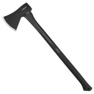 Hitdudu Splitting Axe, 27" Camping Chopping Hatchet for Firewood Splitting, Forged Carbon Steel Heavy Duty Maul, Fiberglass Shock Reduction Handle with Anti-Slip Rubber Grip