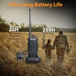 Retevis RT29 Military Grade Walkie Talkies, Long Range 2 Way Radio with Earpiece, 700,000 sq. ft/50 Floor Range, Dust Protected and Splashproof (IP54 Rating), Heavy Duty Two Way Radio (2 Pack)