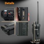 Retevis RT29 Military Grade Walkie Talkies, Long Range 2 Way Radio with Earpiece, 700,000 sq. ft/50 Floor Range, Dust Protected and Splashproof (IP54 Rating), Heavy Duty Two Way Radio (2 Pack)