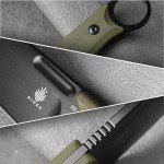 Kizer Cabox Fixed Blade Knife 3.36" D2 Steel Fixed Blade Hunting Knife G10 Handle with Sheath Survival Camping Knife 1048A3