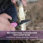 FUNBRO Pink Multitool Carabiner Knife, 6-in-1 Self Defense Keychain Multi Tools with Window Breaker, Bottle Opener and Screwdriver, EDC Gear Gadget for Women Mom Camping Hiking