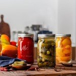 Wide Mouth Mason Jars 32 oz - 12 Pack Large Glass Mason Jars with Airtight Lids and Bands, 1 Quart Mason Jars for Pickling, Canning, Fermenting and Food Storage, Microwave & Dishwasher Safe