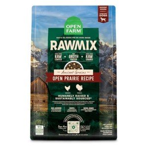 Open Farm RawMix Ancient Grains Prairie Recipe for Dogs, Includes Kibble, Bone Broth, and Freeze Dried Raw, Inspired by The Wild, Humanely Raised Protein and Non-GMO Fruits and Veggies, 20 lb