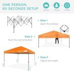 Best Choice Products 10x10ft 1-Person Setup Pop Up Canopy Tent Instant Portable Shelter w/ 1-Button Push, Case, 4 Weight Bags - Orange