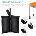 Best Choice Products 10x10ft 1-Person Setup Pop Up Canopy Tent Instant Portable Shelter w/ 1-Button Push, Case, 4 Weight Bags - Orange