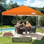 Best Choice Products 10x10ft 1-Person Setup Pop Up Canopy Tent Instant Portable Shelter w/ 1-Button Push, Case, 4 Weight Bags - Orange