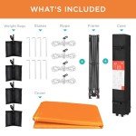 Best Choice Products 10x10ft 1-Person Setup Pop Up Canopy Tent Instant Portable Shelter w/ 1-Button Push, Case, 4 Weight Bags - Orange