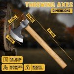 Dream Reach Throwing Hatchets 2 Pack, Professional 16" Throwing Tomahawk Axe Throwing Game for Backyard, Hand Forged Viking Throwing Axe Set for Adults for Competition and Recreation