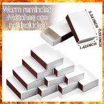 60 Pcs Blank Matches Containers DIY No Match Holder Blank Match Storage Boxes for Guests Wedding Bridal Shower Baby Shower Halloween Party Favor(White,2.24 x 1.42 x 0.59 Inches)