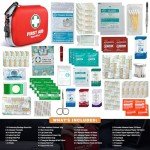 SuccorWare 150 Pieces Mini First Aid Kit - Small Medical Kit with Hard Shell - Emergency First Aid Kit for Car, Travel, Home, Outdoor, Office, Camping, Hiking (Red)