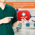 SuccorWare 150 Pieces Mini First Aid Kit - Small Medical Kit with Hard Shell - Emergency First Aid Kit for Car, Travel, Home, Outdoor, Office, Camping, Hiking (Red)