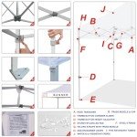 Eurmax USA 10 x 10 Pop up Canopy Commercial Tent Outdoor Party Canopies with 4 Removable Zippered Sidewalls and Roller Bag Bonus 4 Canopy Sand Bags & 24 Squre Ft Extended Awning(White)