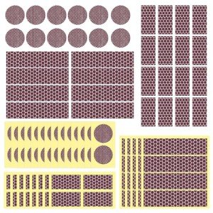 Dizzily 60 Pcs Matches Striker Paper with Adhesive, 20 Pcs 1” Circle, 20 Pcs 2” x .5” Rectangle and 20 Pcs 1” x .5” Rectangle Matches Strip Stickers for Jars of Matches, Fireplace Match, Candles Boot