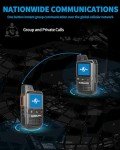 globalptt 2-Pack Global Walkie Talkies with Sim Cards - Handheld PoC Two Way Radios Unlimited Range - Rechargeable PTT Push to Talk Over Cellular Radio Long Range (G0)