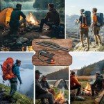 Hkoper Ferro Rod Fire Starter, 6 Inch X 3/8 Inch Fire Starter Survival Tool, Flint and Steel for Camping and Hiking, Flint Fire Starter, Magnesium Fire Starter