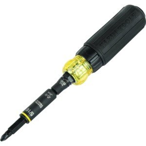 Klein Tools 32500HDRT KNECT Ratcheting Screwdriver, Multi-Bit Screwdriver / Nut Driver, Impact Rated 11-in-1 Tool with Phillips, Slotted, Square and Torx Tips