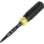 Klein Tools 32500HDRT KNECT Ratcheting Screwdriver, Multi-Bit Screwdriver / Nut Driver, Impact Rated 11-in-1 Tool with Phillips, Slotted, Square and Torx Tips