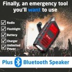 Eton Odyssey Hand Crank Emergency Radio, NOAA Weather Radio, AM/FM Shortwave Radio, Flashlight, Phone Charger, Solar Charger, Bluetooth Speaker, Officially Licensed American Red Cross Radio