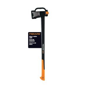 Fiskars X27 Super Splitting Axe, 36" Wood Splitting Axe for Medium to Large Size Logs with Shock-Absorbing Handle, Split Firewood, Forged Steel Blade, Bushcraft Gear and Camping Hatchet