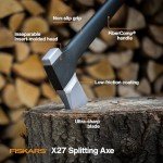 Fiskars X27 Super Splitting Axe, 36" Wood Splitting Axe for Medium to Large Size Logs with Shock-Absorbing Handle, Split Firewood, Forged Steel Blade, Bushcraft Gear and Camping Hatchet