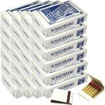 24 Boxes - White Plain Matches Matchbooks Wedding, Anniversary, Birthday, Party (1200 Matchbook Total)