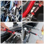 CHIQI 52 in 1 Socket Wrench, Stainless Steel MultiFunction Wrench Tool with 360 Degree Rotating Head, Universal Wrench with Rubber Handle for Home Bicycle Motorcycle Car Repair