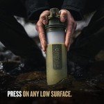 GRAYL GeoPress 24 oz Water Purifier Bottle - Filter for Hiking, Camping, Survival, Travel (Olive Drab)