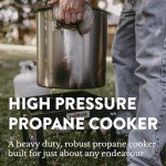 GasOne B-5200K Outdoor Cooker with High Pressure Steel Braided Hose Propane Burner Camp Stove