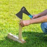 10” Outdoor Hatchet Forged Carbon Steel Heat Treated Hand Tool, Fiberglass Shock Reduction Handle with Anti-Slip Grip